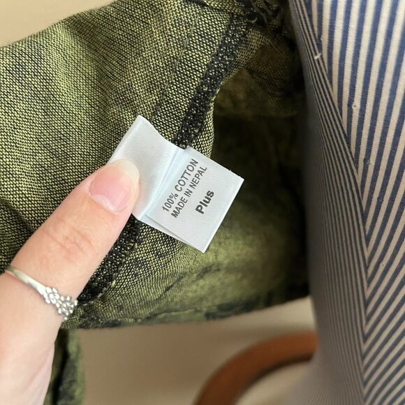 Dark Green Cotton Halter Top Forest Mushroom Hippie Festival Summer Crop Top - Picture 8 of 8